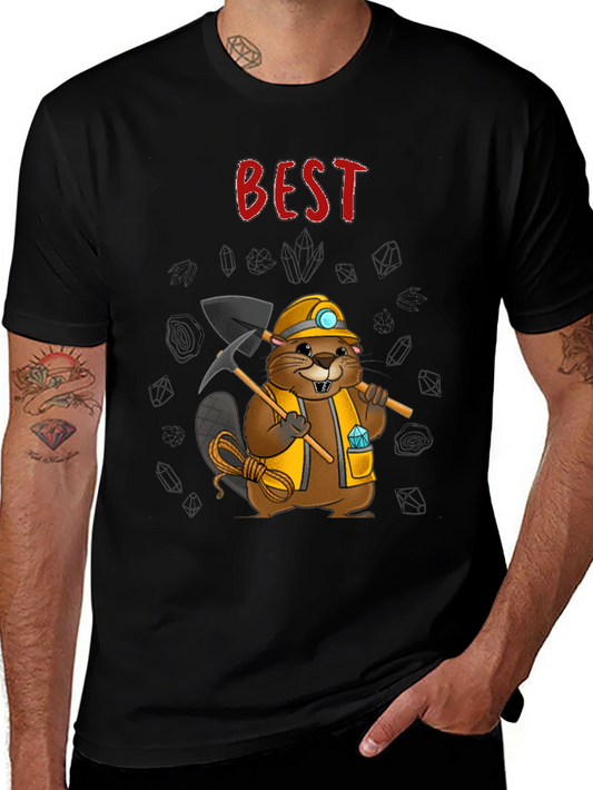 Camiseta Negra: El Mejor Minero Castor