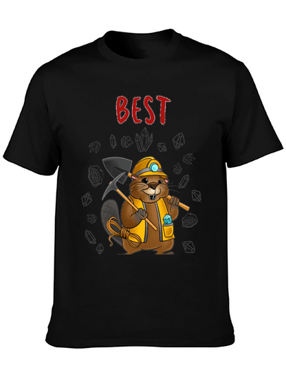 Camiseta Negra: El Mejor Minero Castor