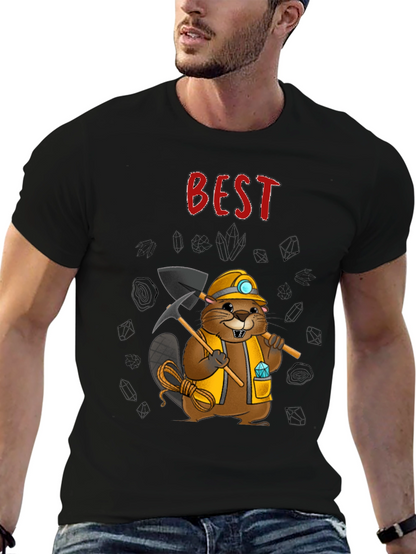 Camiseta Negra: El Mejor Minero Castor