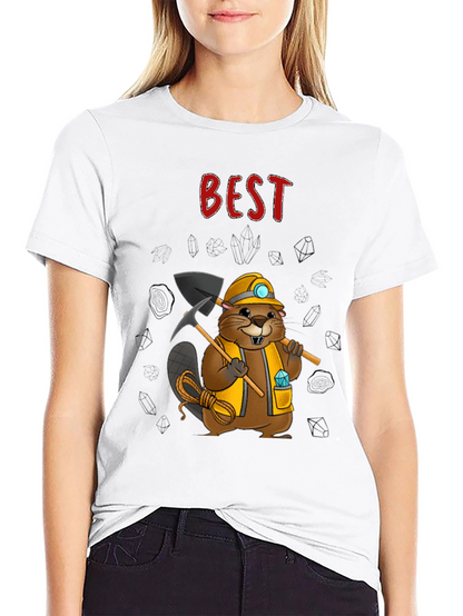 Camiseta Negra: El Mejor Minero Castor