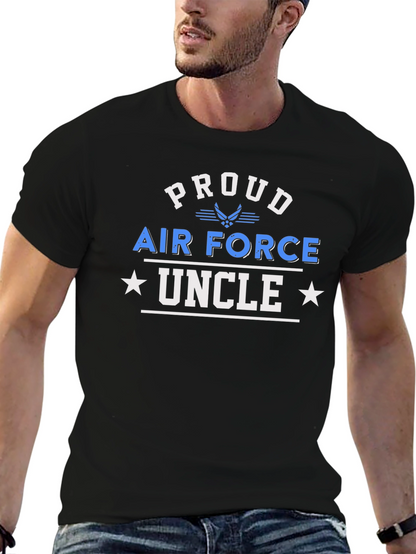 Camiseta Negra: Orgulloso Tío de la Fuerza Aérea