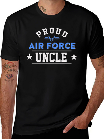 Camiseta Negra: Orgulloso Tío de la Fuerza Aérea