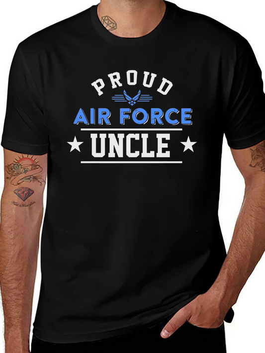 Camiseta Negra: Orgulloso Tío de la Fuerza Aérea