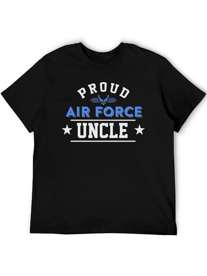 Camiseta Negra: Orgulloso Tío de la Fuerza Aérea