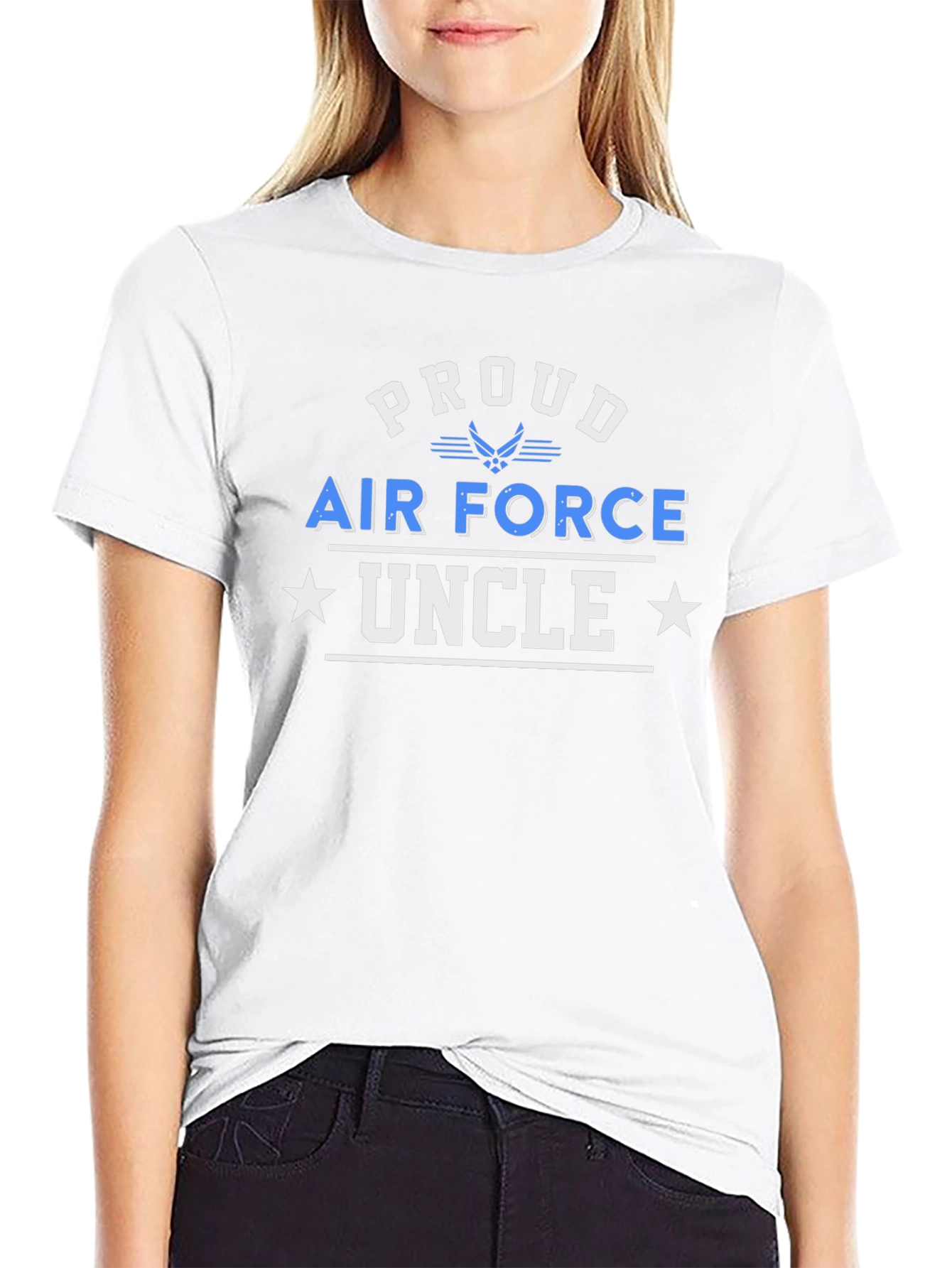 Camiseta Negra: Orgulloso Tío de la Fuerza Aérea
