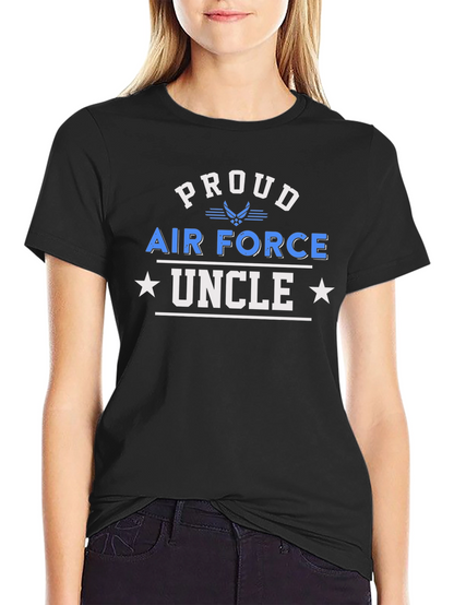 Camiseta Negra: Orgulloso Tío de la Fuerza Aérea