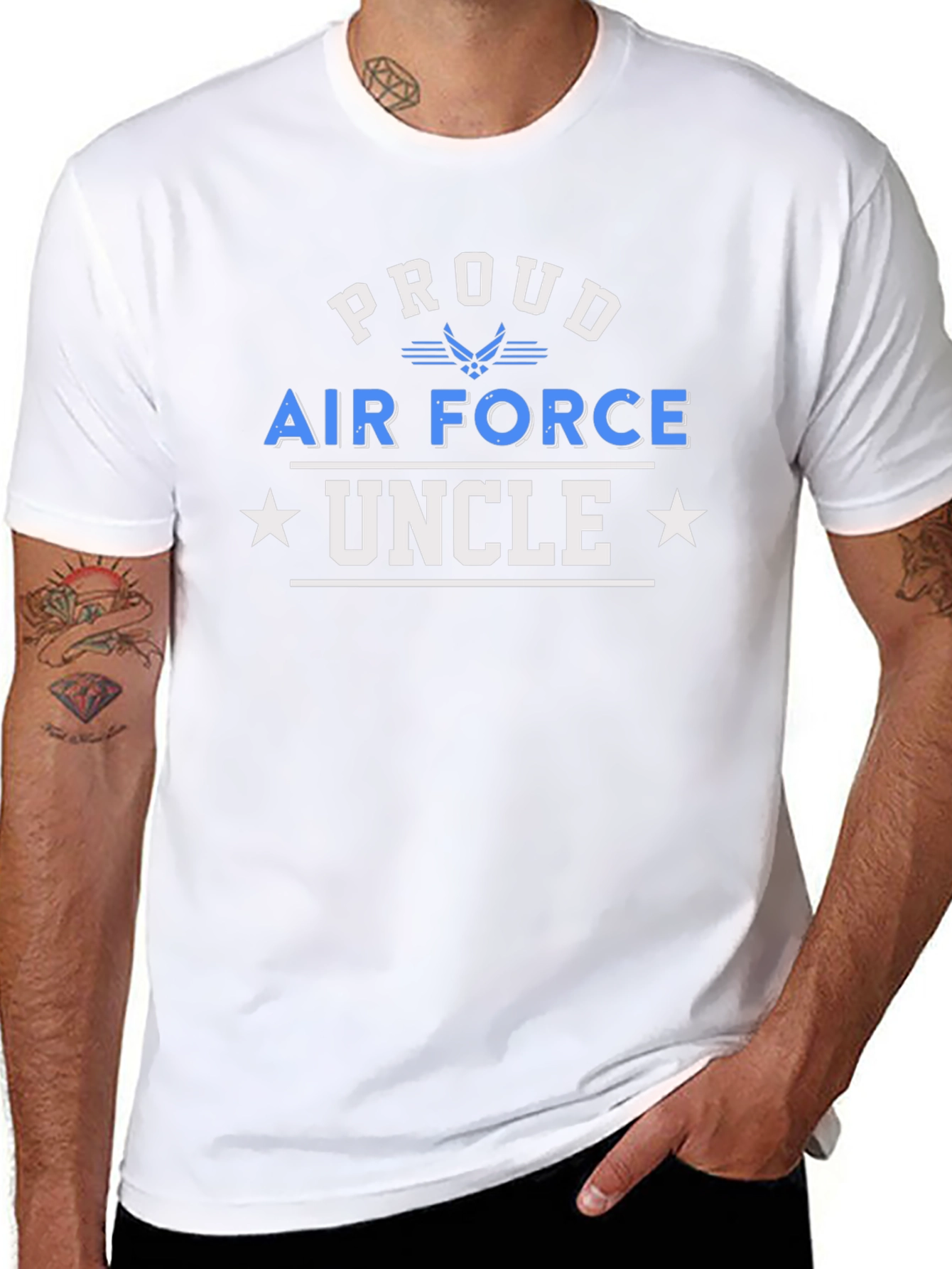 Camiseta Negra: Orgulloso Tío de la Fuerza Aérea