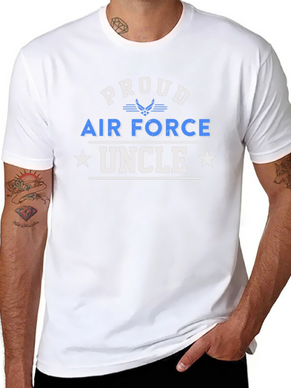 Camiseta Negra: Orgulloso Tío de la Fuerza Aérea