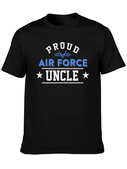 Camiseta Negra: Orgulloso Tío de la Fuerza Aérea
