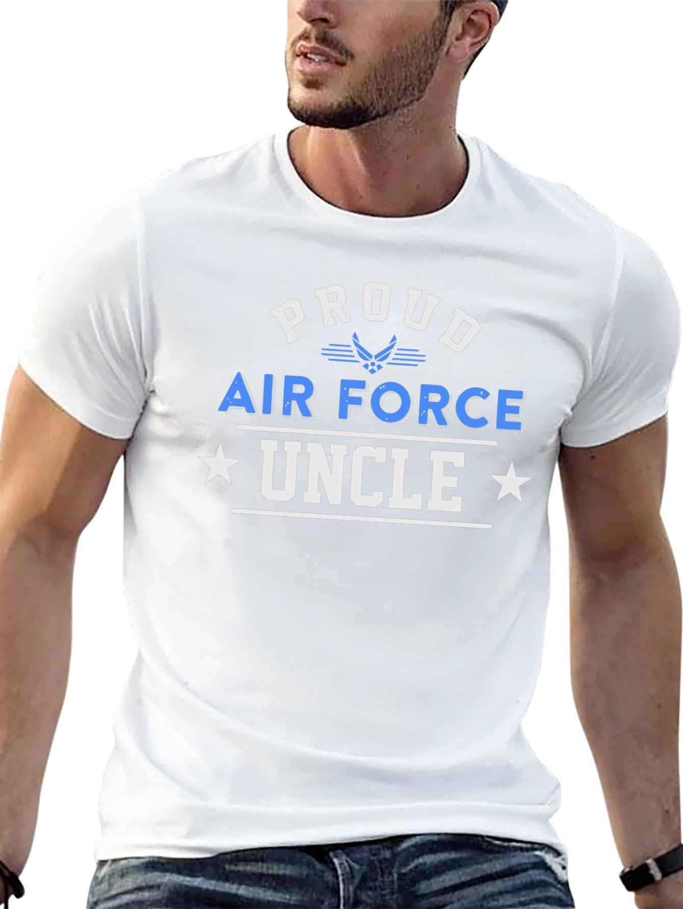 Camiseta Negra: Orgulloso Tío de la Fuerza Aérea