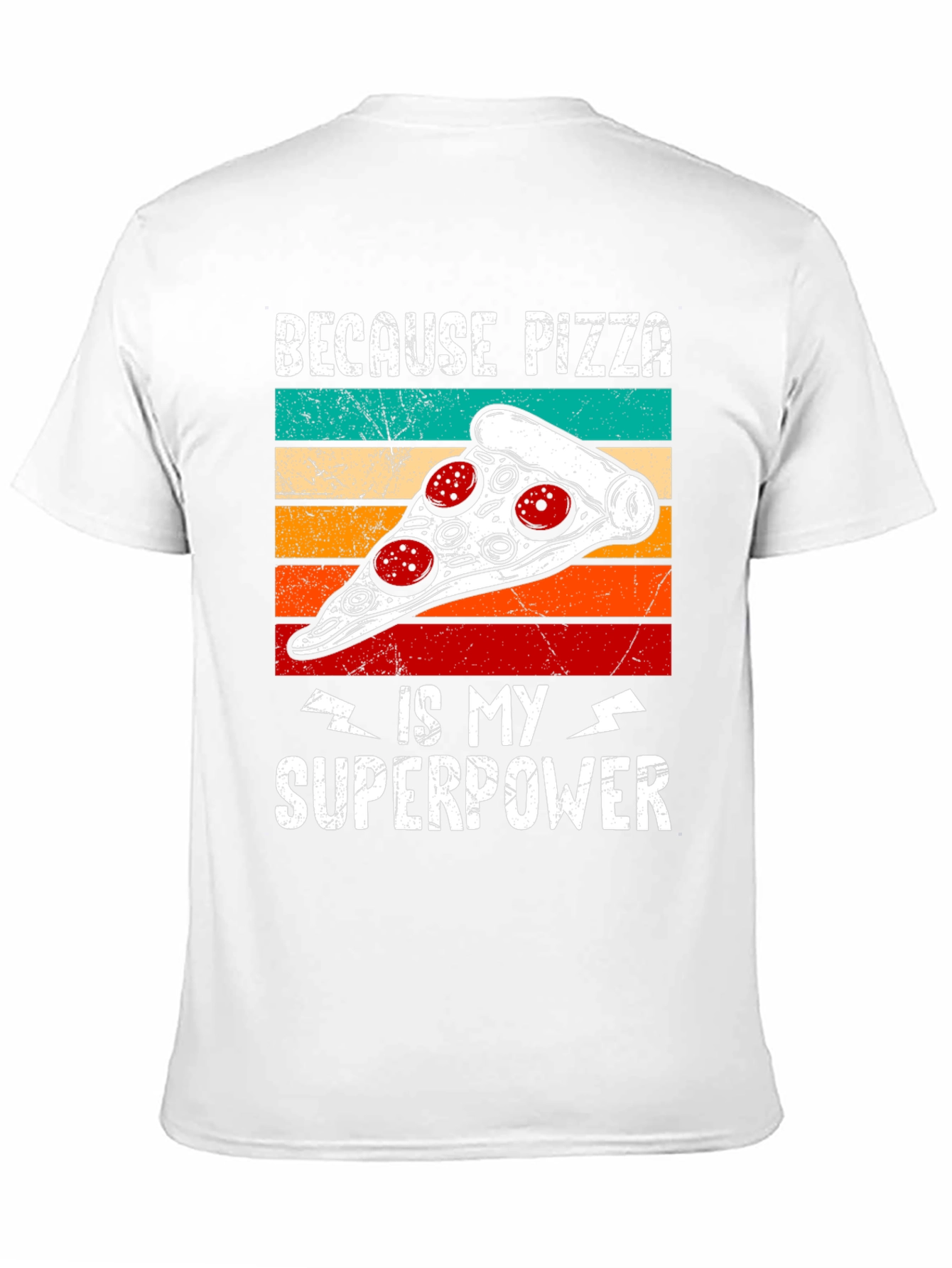 Camiseta Negra Pizza es mi Superpoder
