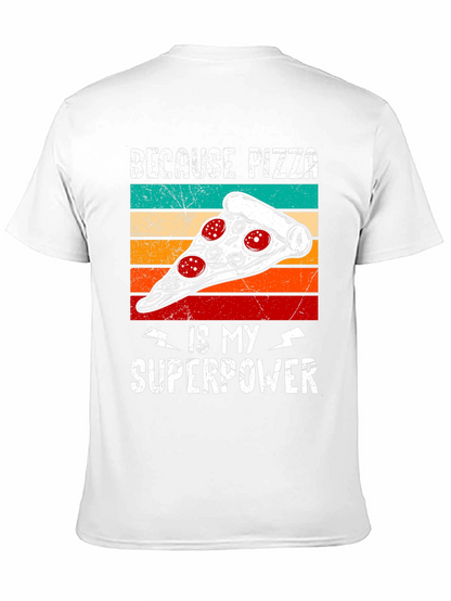 Camiseta Negra Pizza es mi Superpoder