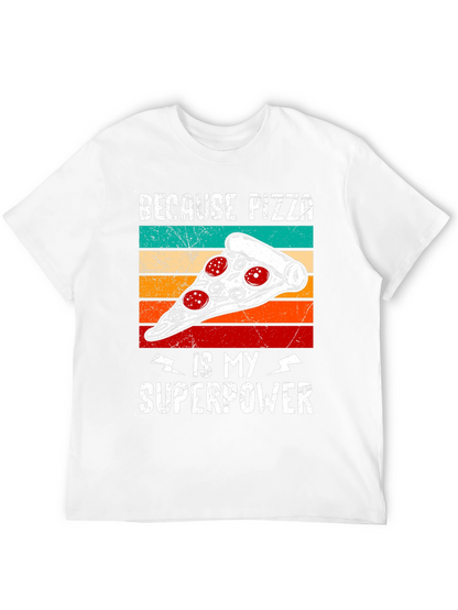 Camiseta Negra Pizza es mi Superpoder