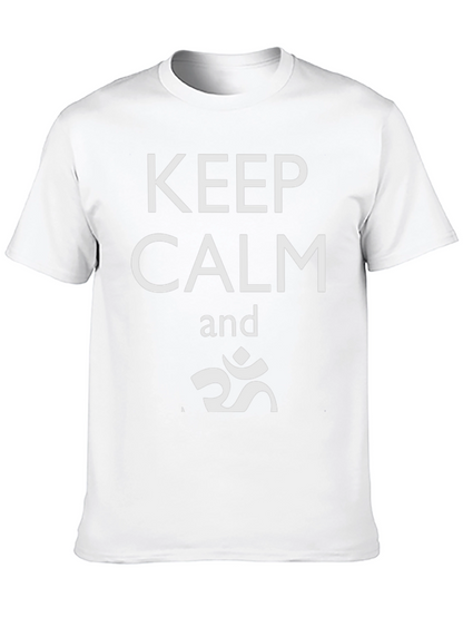 Camiseta Negra Keep Calm Om