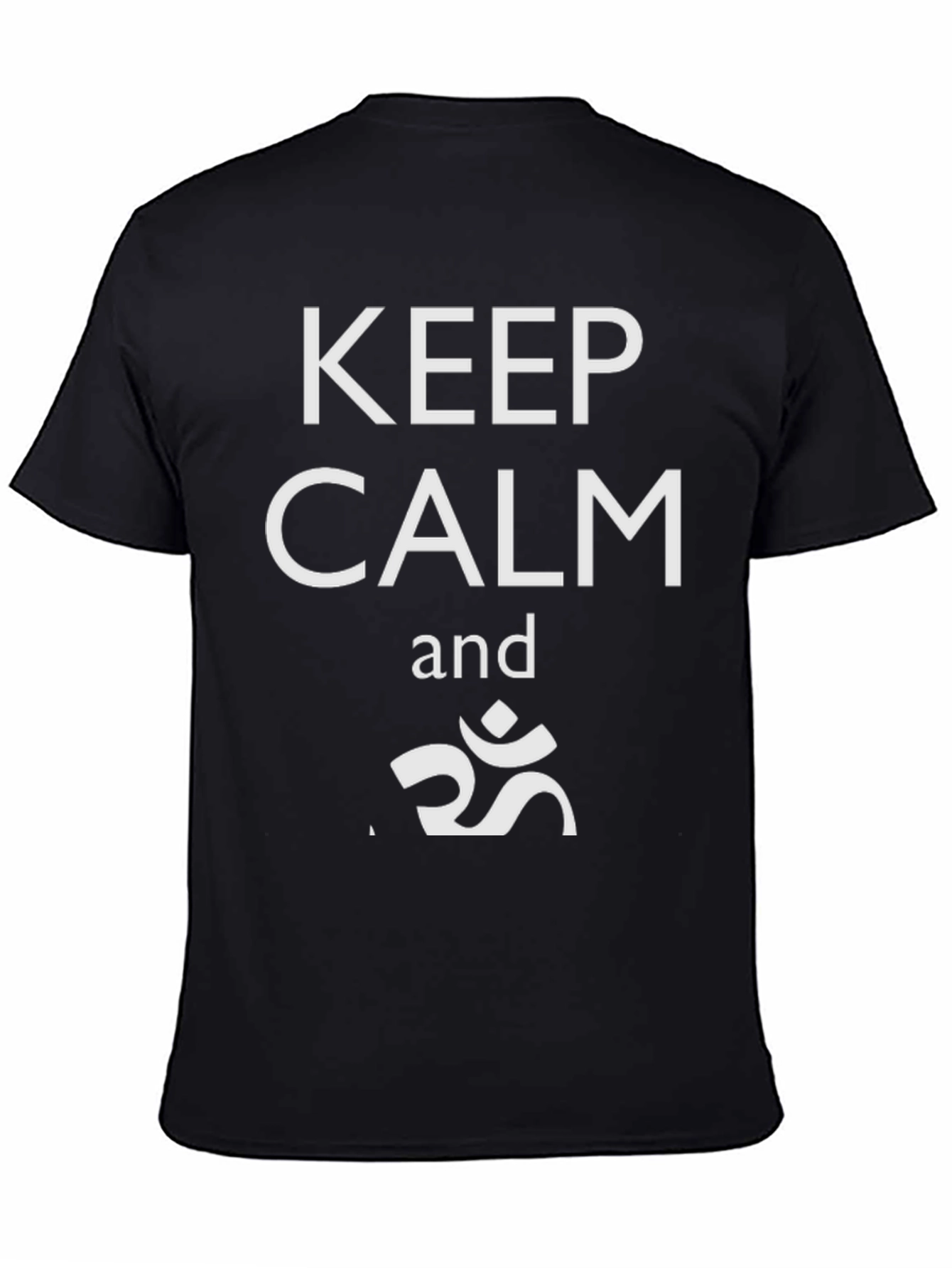 Camiseta Negra Keep Calm Om