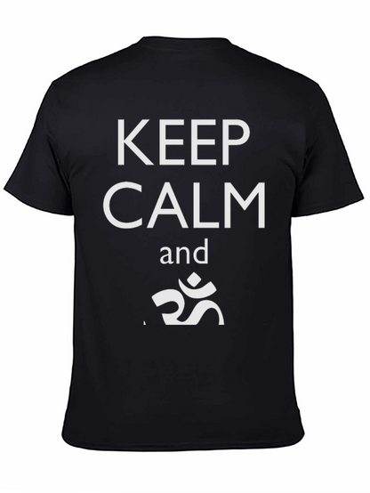 Camiseta Negra Keep Calm Om