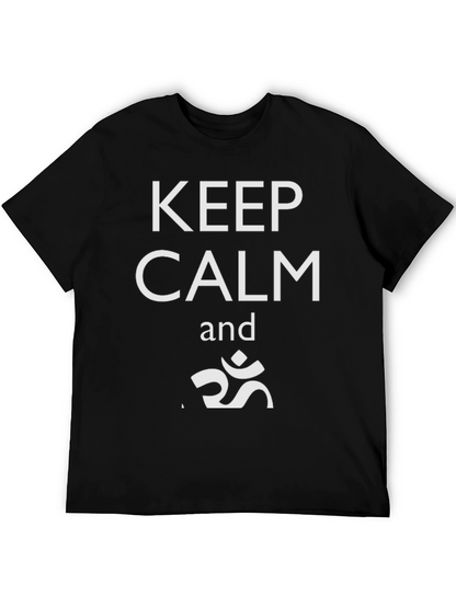 Camiseta Negra Keep Calm Om