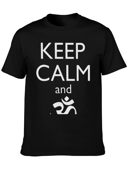 Camiseta Negra Keep Calm Om