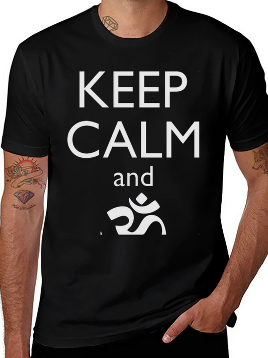 Camiseta Negra Keep Calm Om