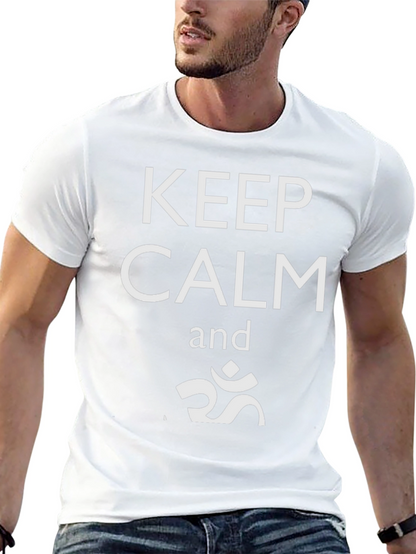 Camiseta Negra Keep Calm Om