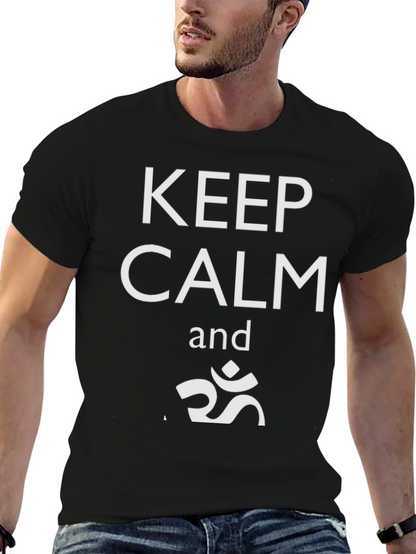 Camiseta Negra Keep Calm Om