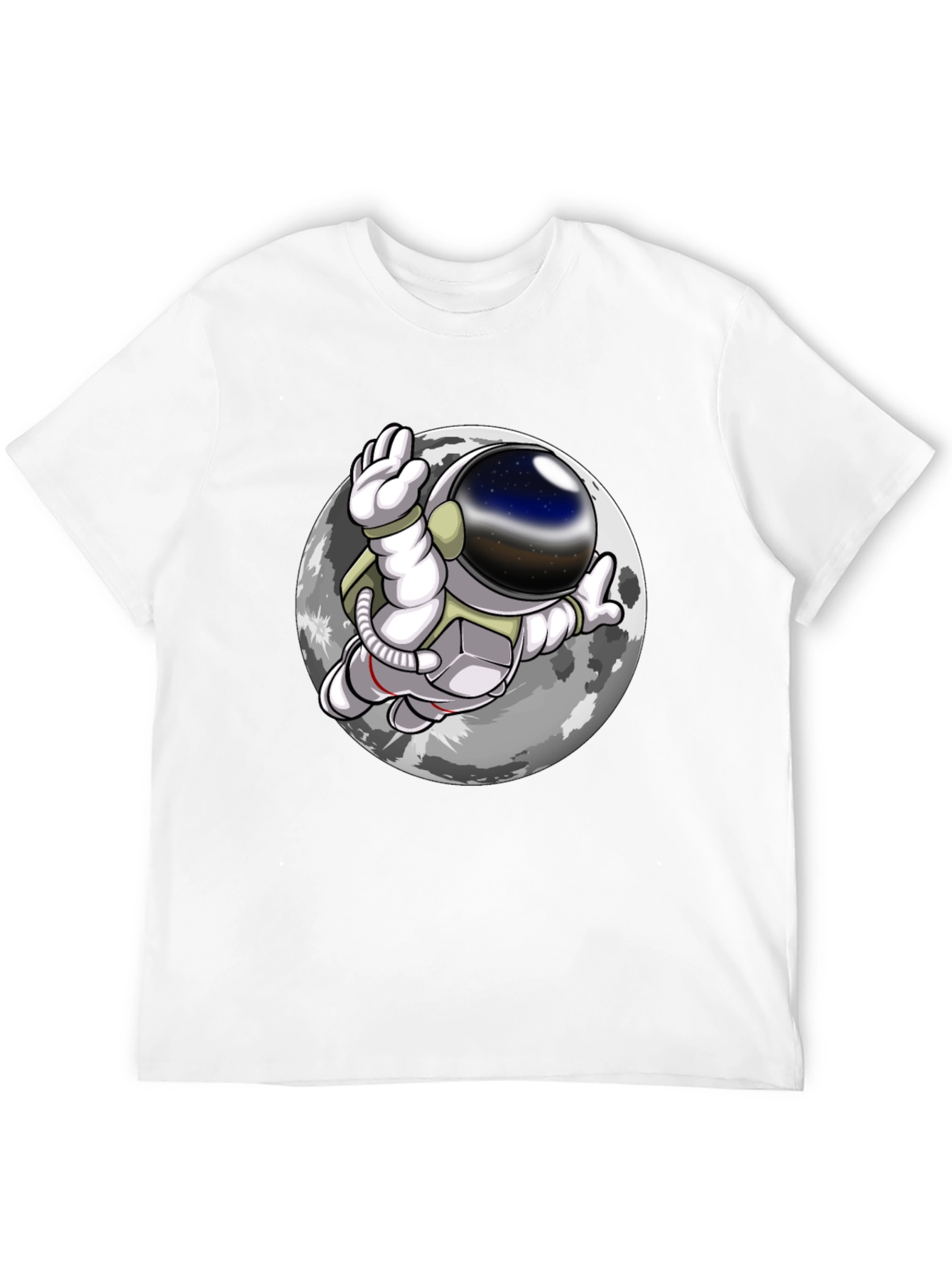 Camiseta Hombre Astronauta Luna Negra
