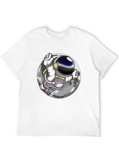 Camiseta Hombre Astronauta Luna Negra