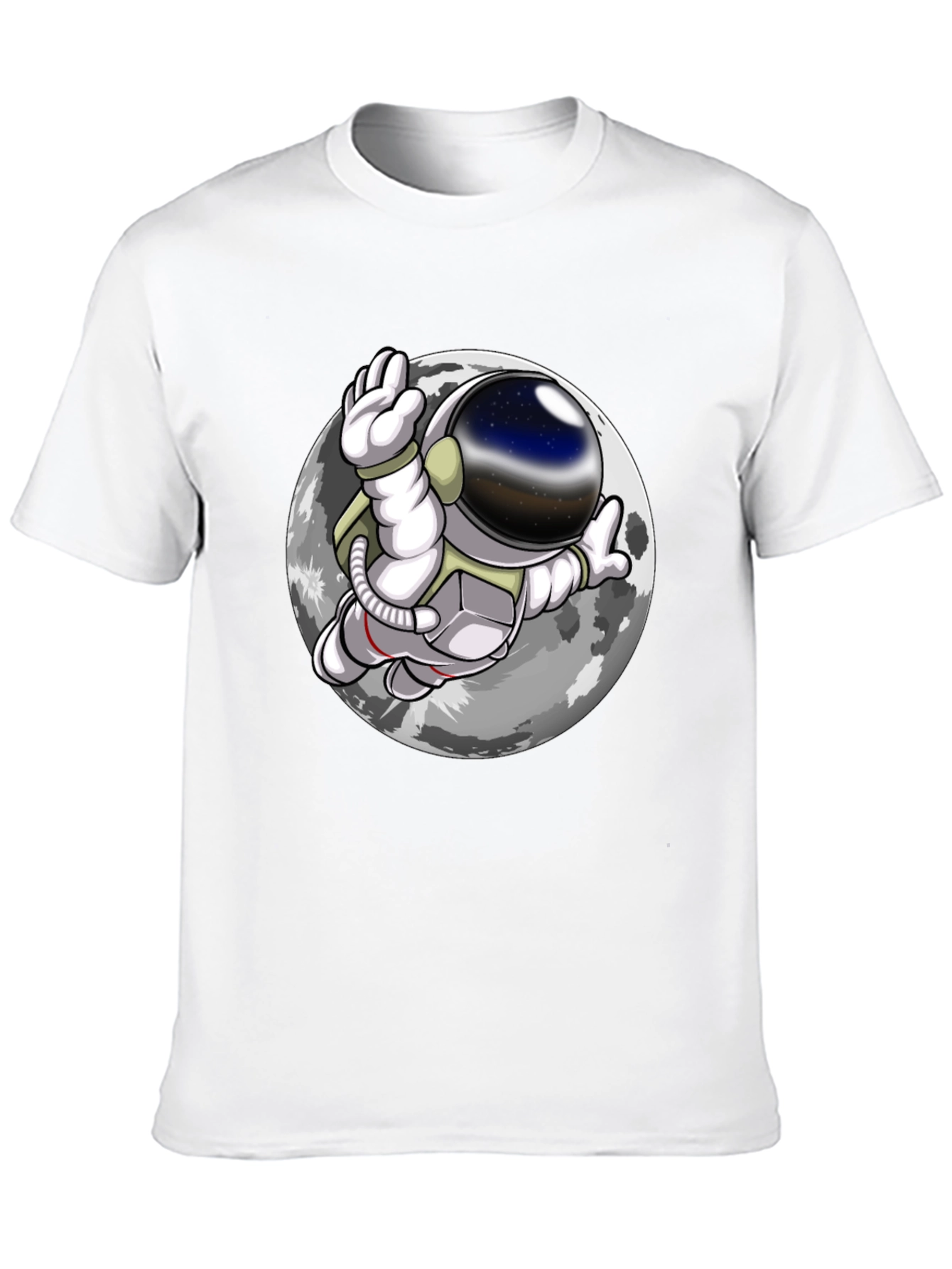 Camiseta Hombre Astronauta Luna Negra