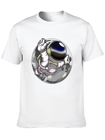Camiseta Hombre Astronauta Luna Negra