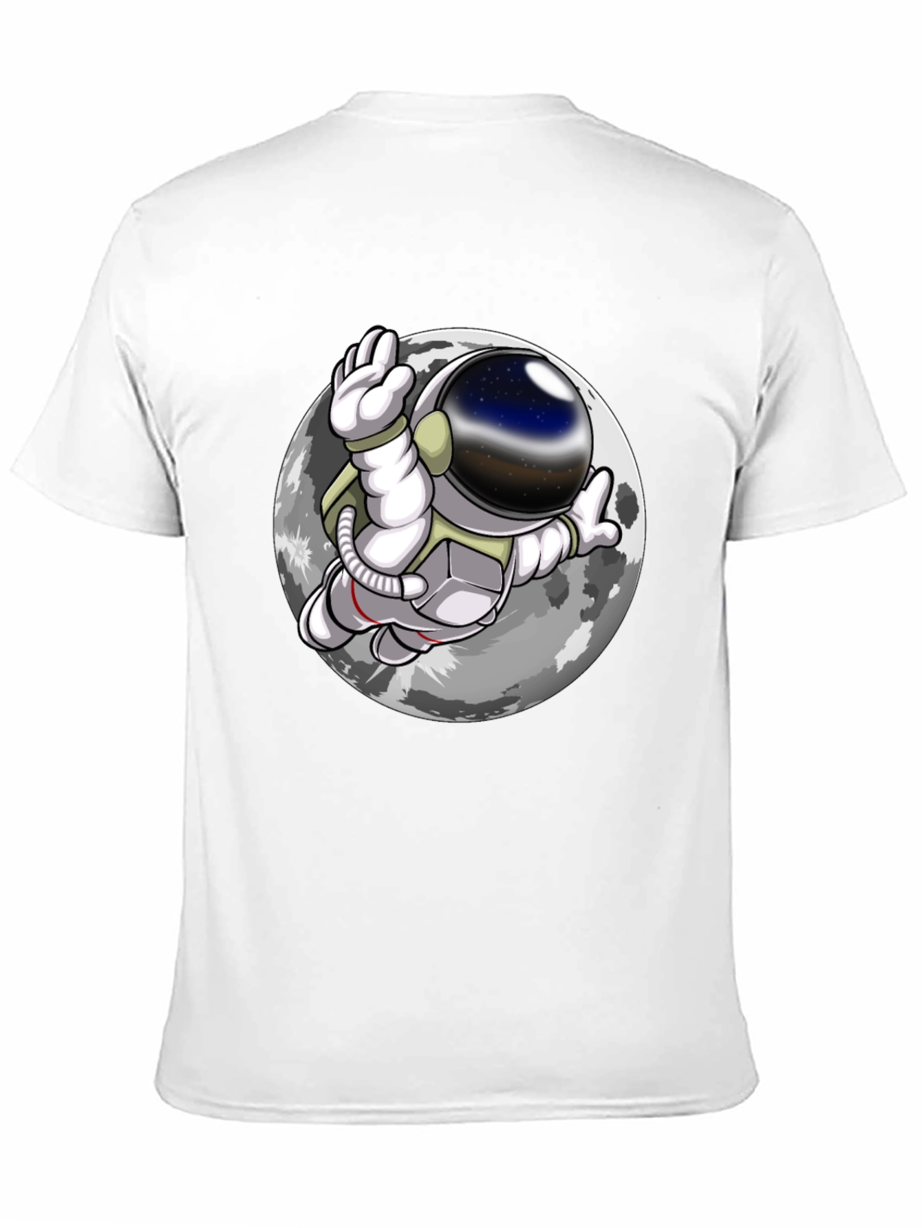 Camiseta Hombre Astronauta Luna Negra