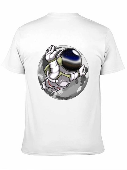 Camiseta Hombre Astronauta Luna Negra