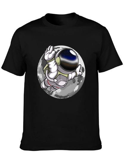 Camiseta Hombre Astronauta Luna Negra