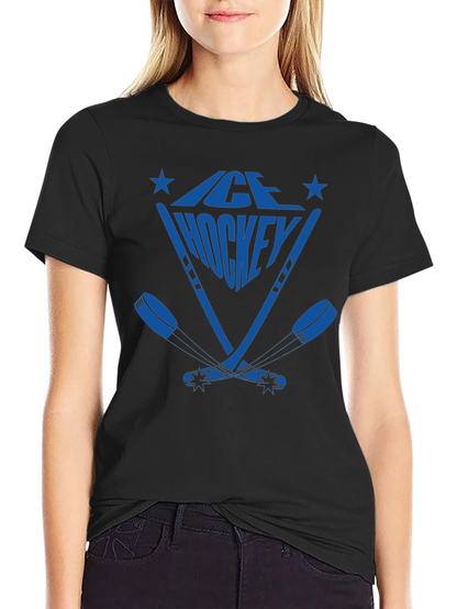 Camiseta Negra Hockey sobre Hielo