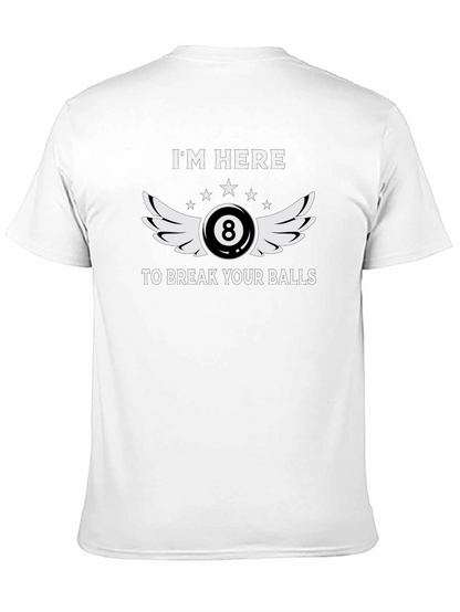 Camiseta Negra Im Here To Break Your Balls Billar