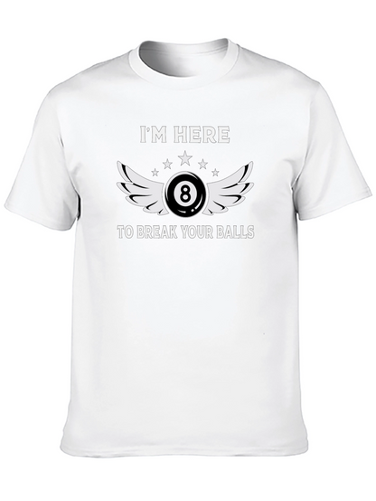 Camiseta Negra Im Here To Break Your Balls Billar