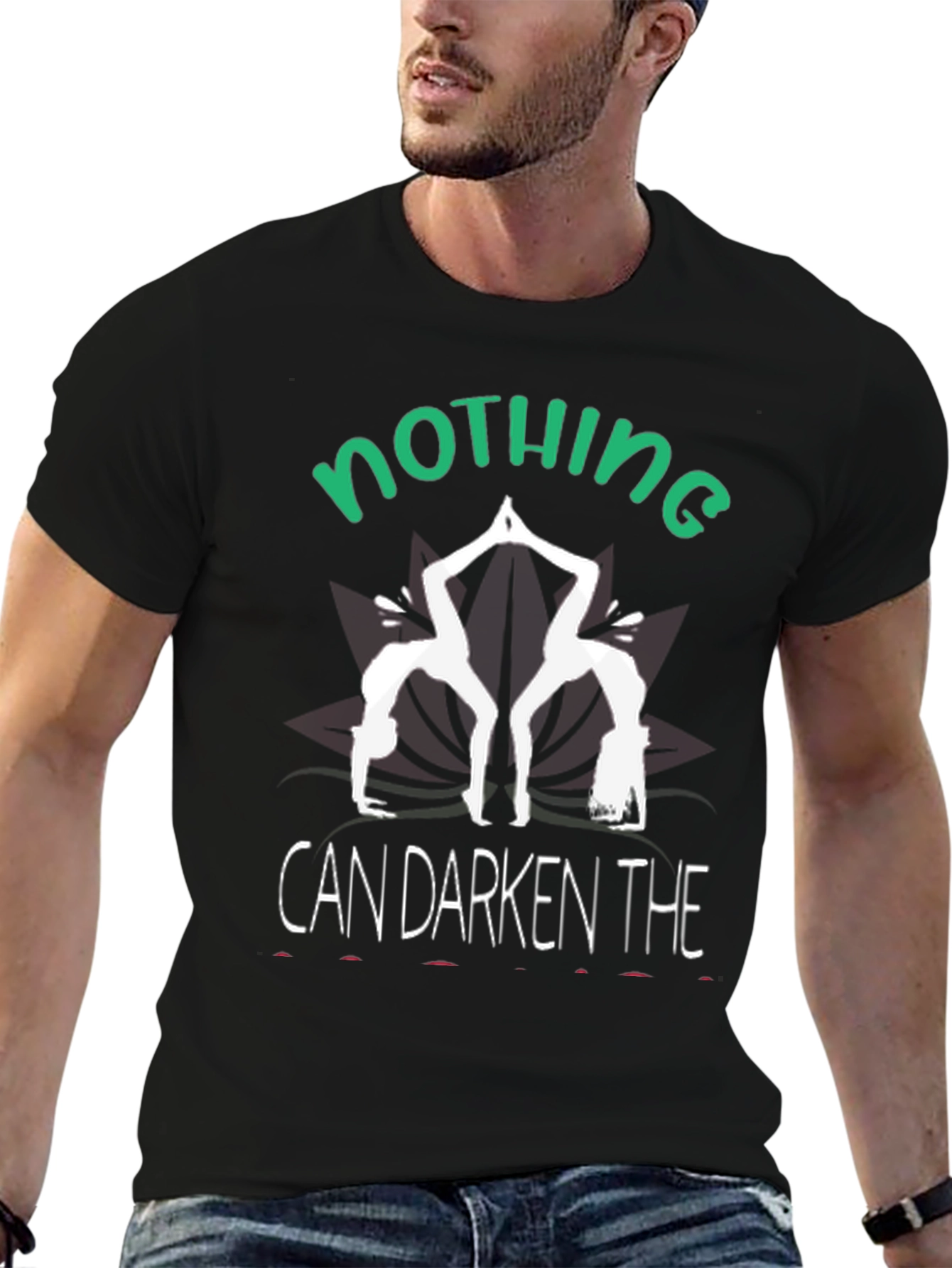 Camiseta Negra Yoga: Nada Puede Oscurecer