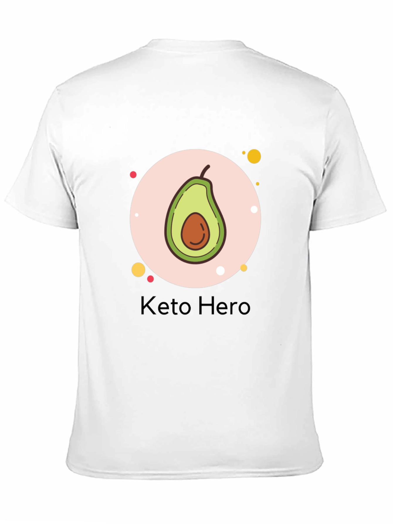 Camiseta Negra Keto Hero con Diseño de Aguacate