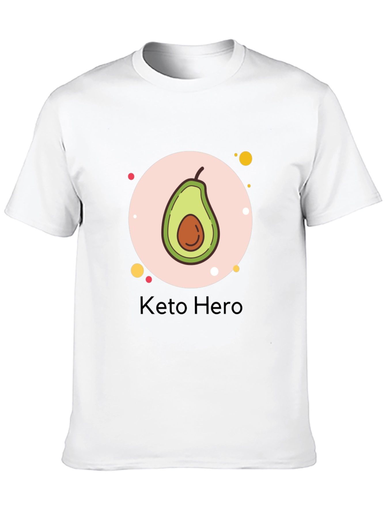 Camiseta Negra Keto Hero con Diseño de Aguacate