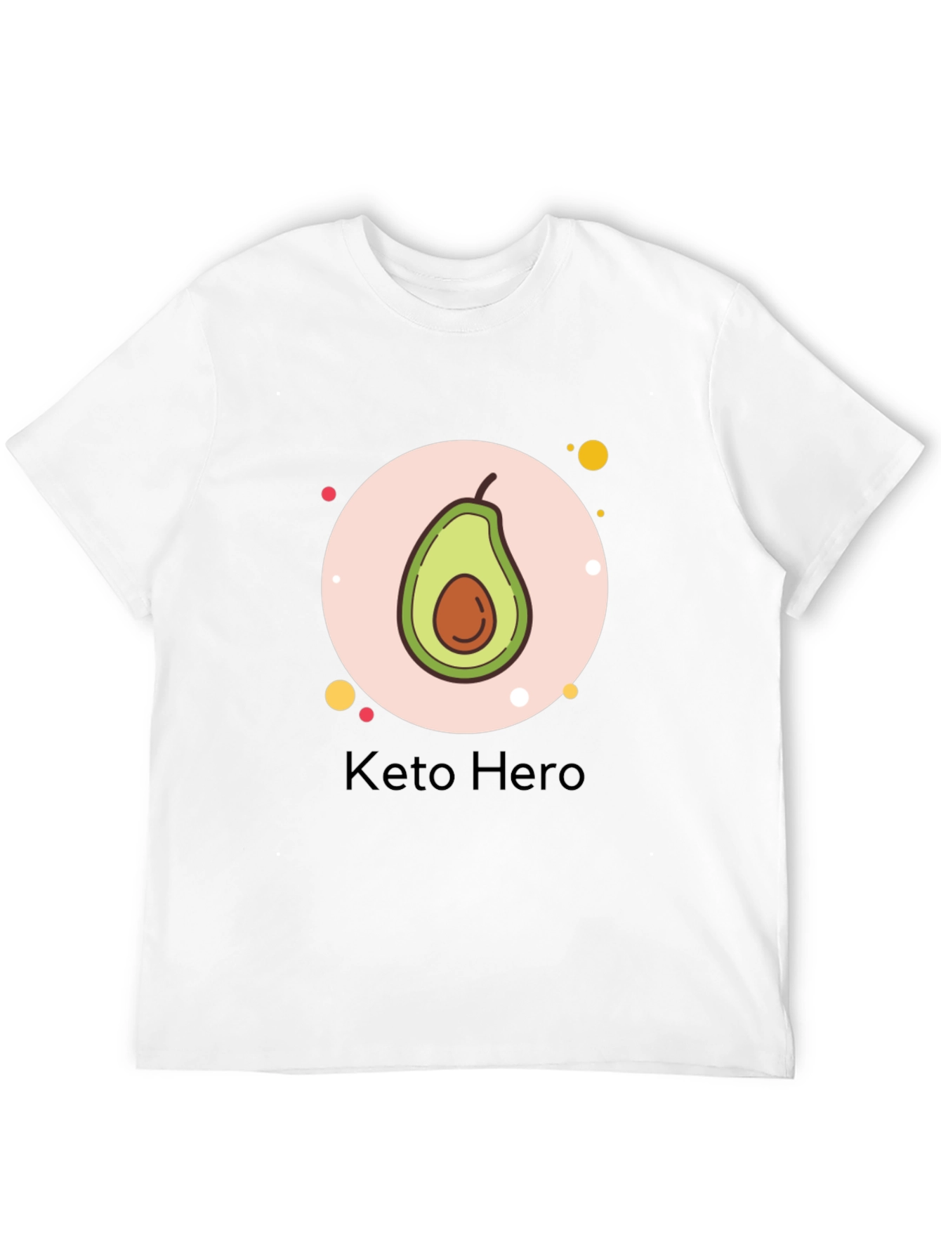 Camiseta Negra Keto Hero con Diseño de Aguacate