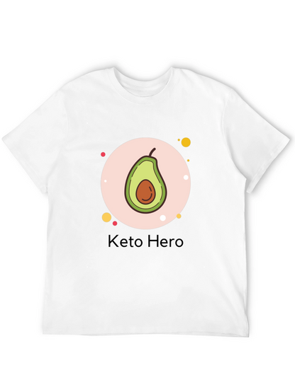 Camiseta Negra Keto Hero con Diseño de Aguacate