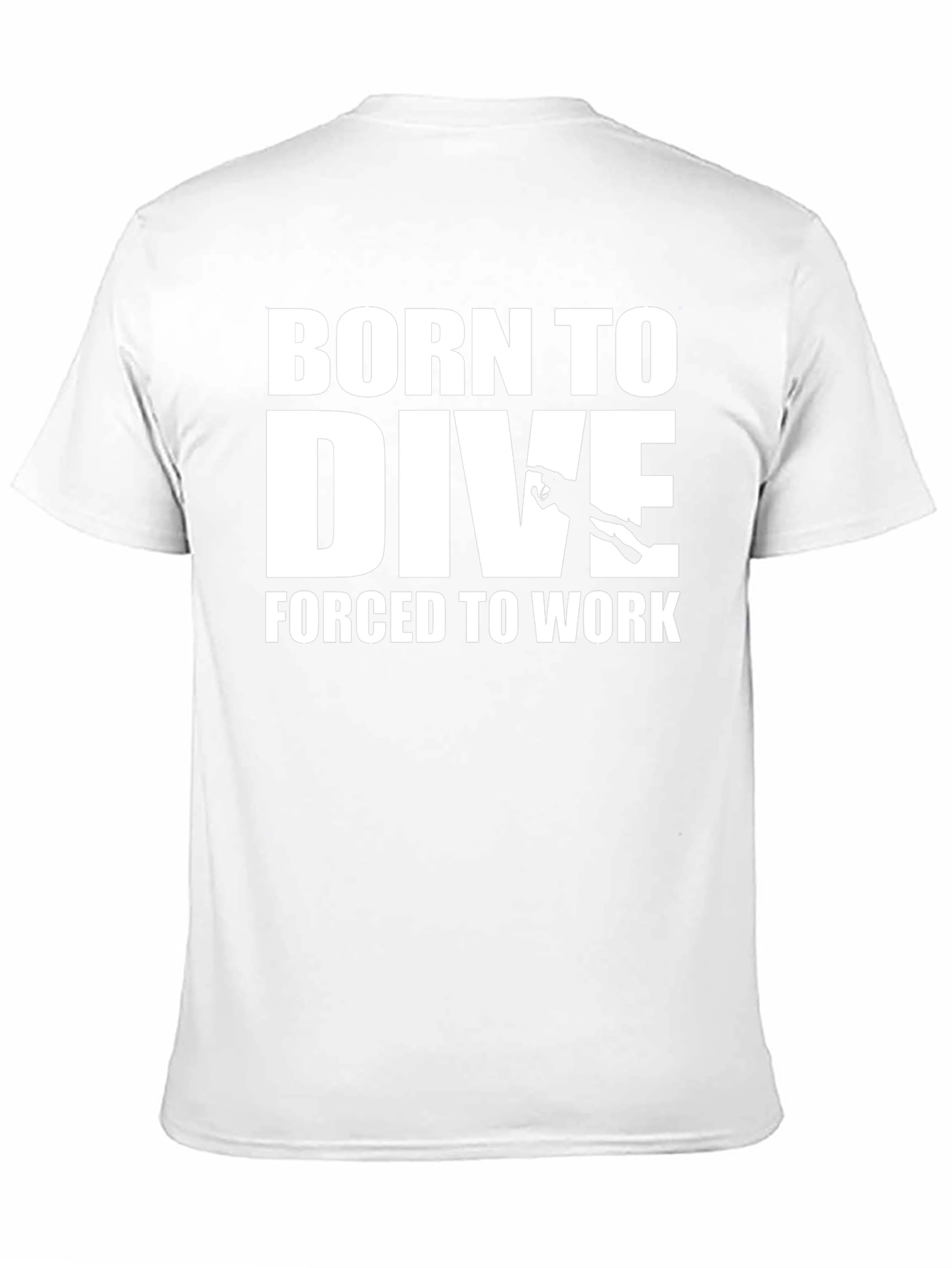 Camiseta Negra: Nacido para Bucear Obligado a Trabajar