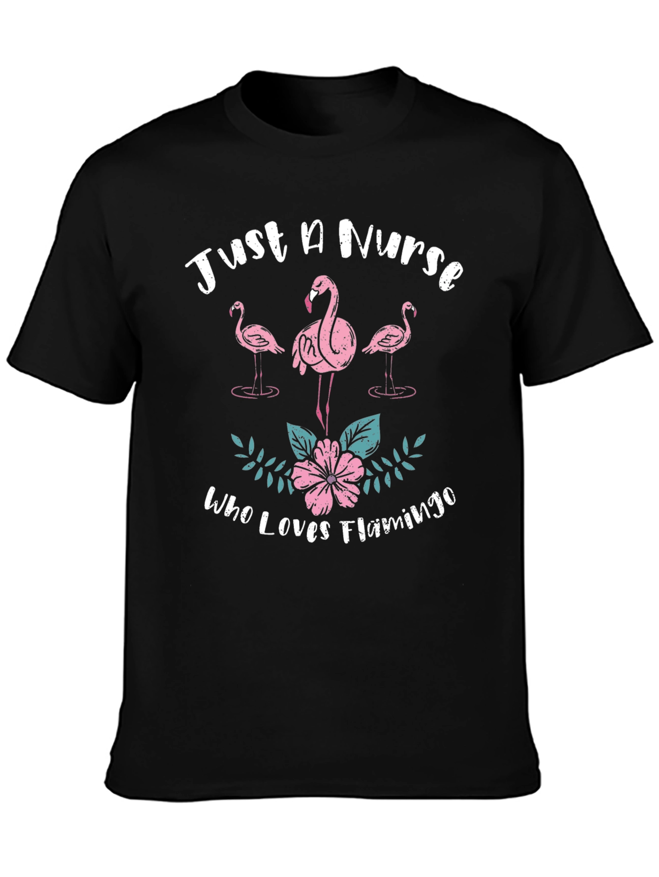Camiseta Negra Solo Una Enfermera Que Ama Los Flamencos