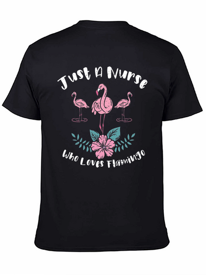 Camiseta Negra Solo Una Enfermera Que Ama Los Flamencos
