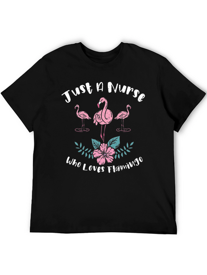 Camiseta Negra Solo Una Enfermera Que Ama Los Flamencos