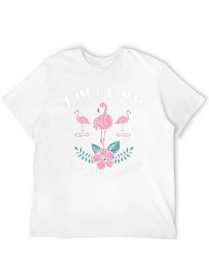 Camiseta Negra Solo Una Enfermera Que Ama Los Flamencos