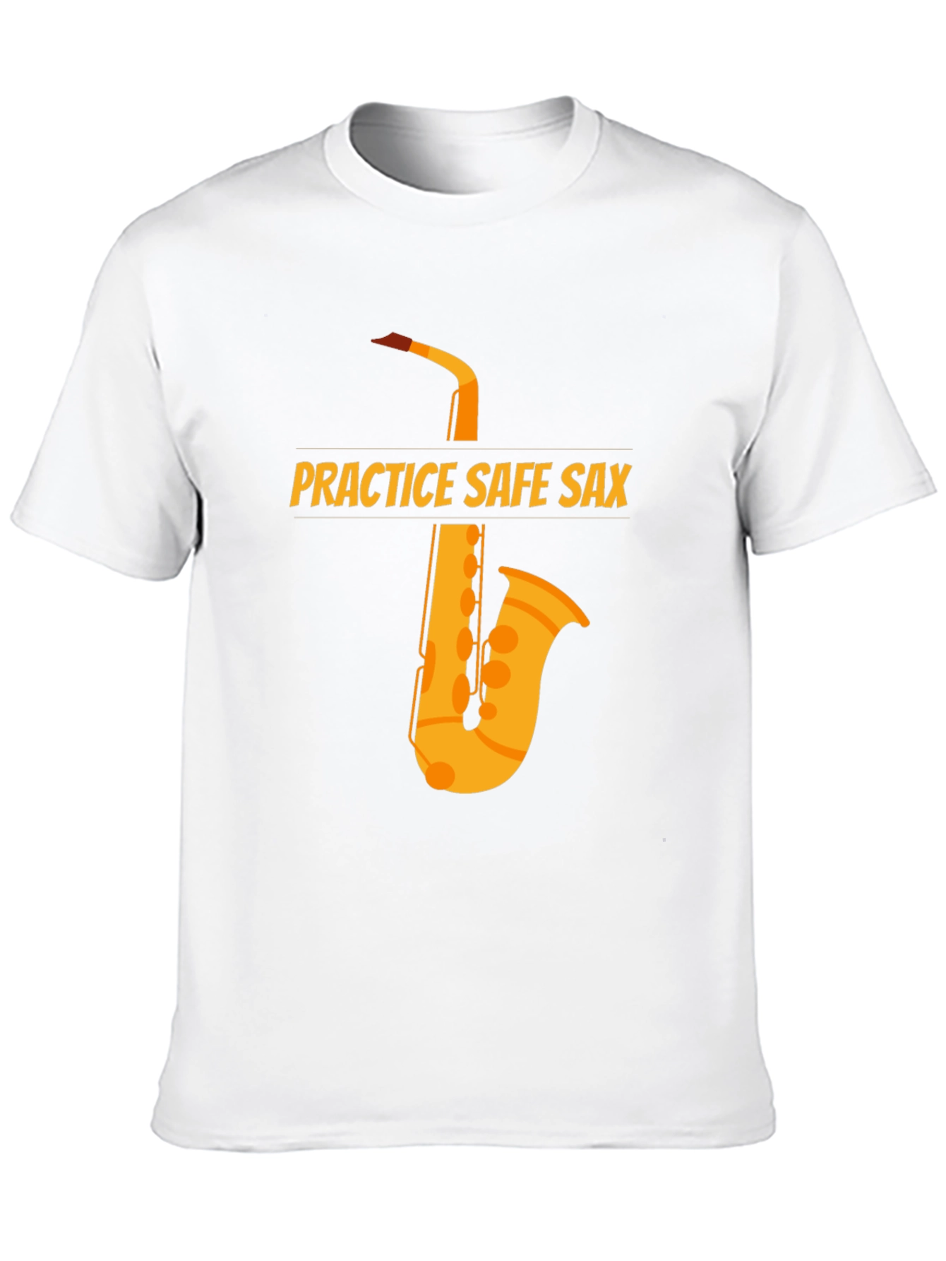 Camiseta Negra Practice Safe Sax