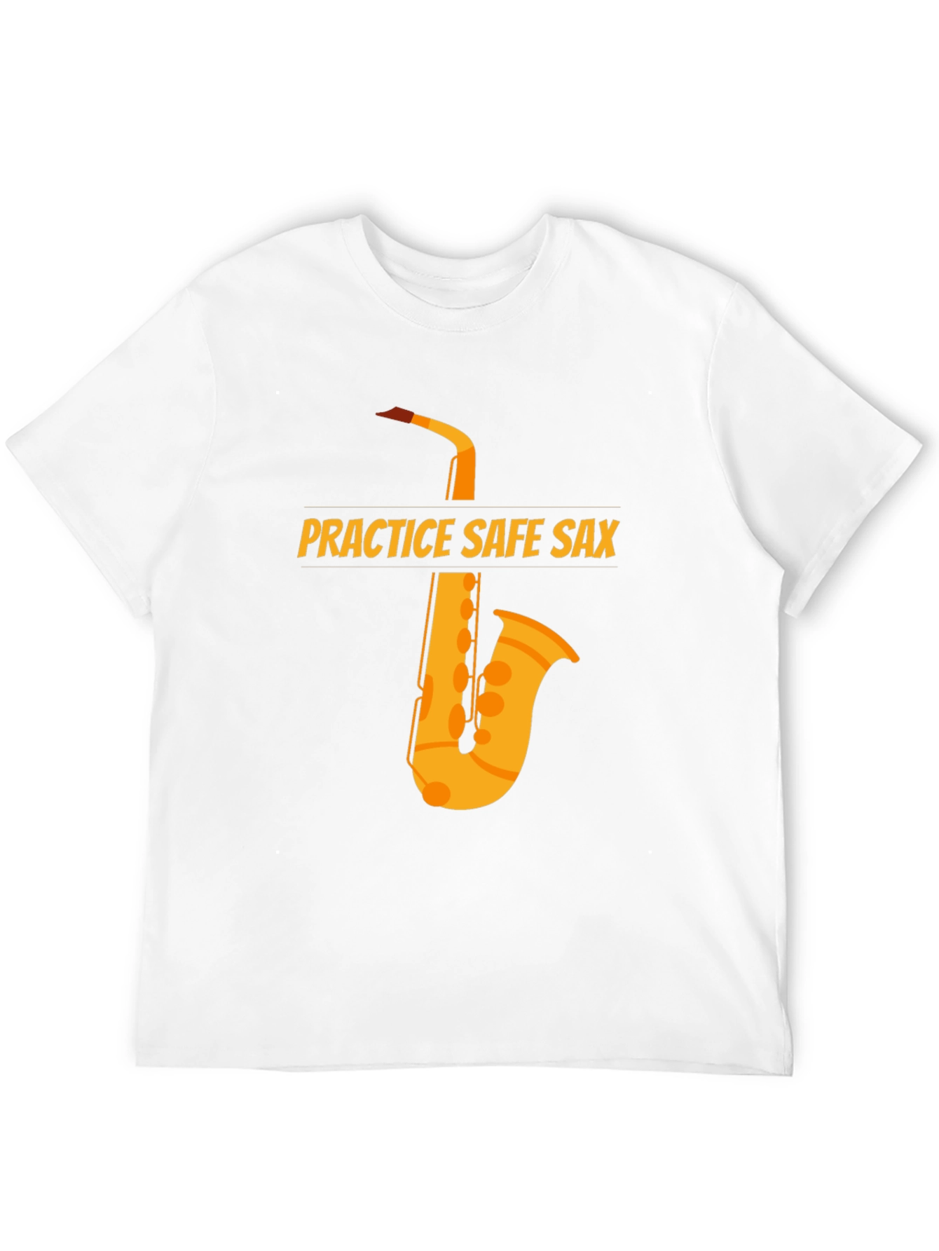 Camiseta Negra Practice Safe Sax