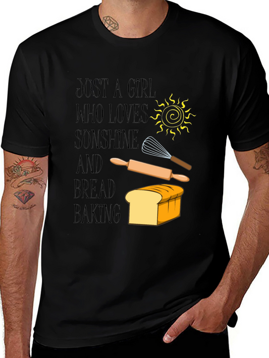 Camiseta Negra: Amor por el Sol y el Pan Casero