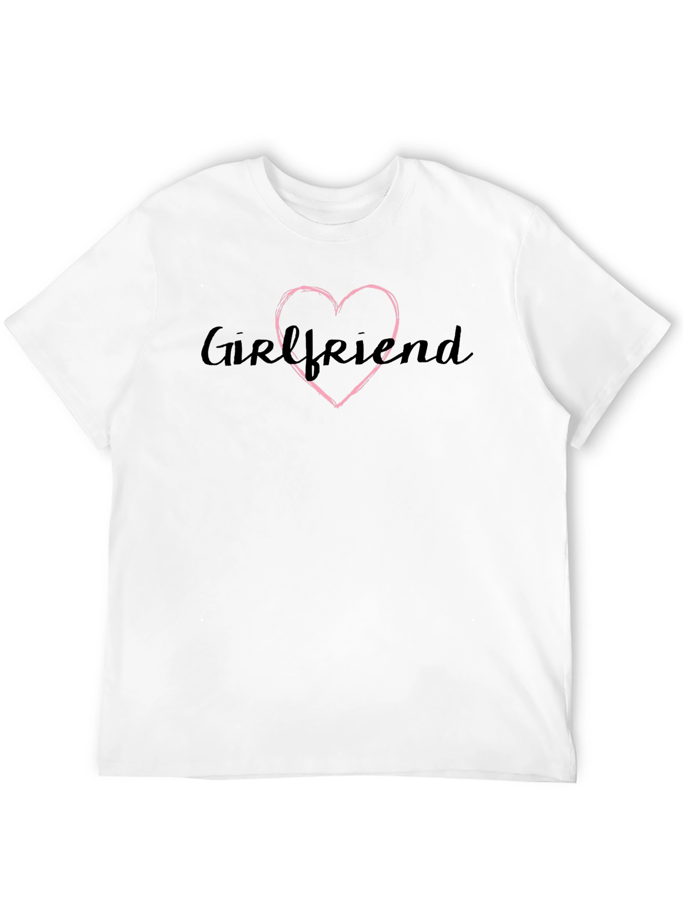Camiseta Negra Girlfriend con Corazón