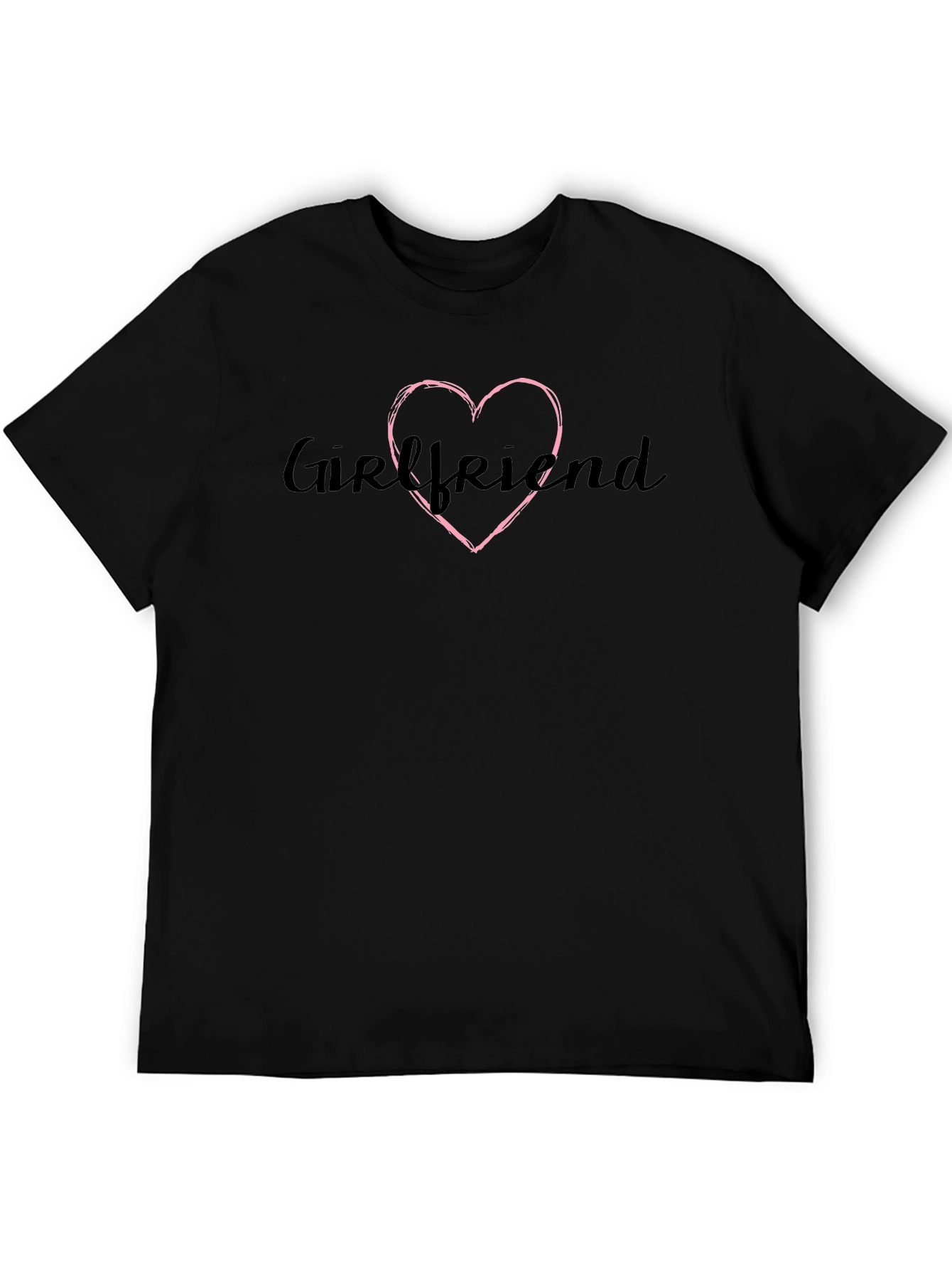 Camiseta Negra Girlfriend con Corazón